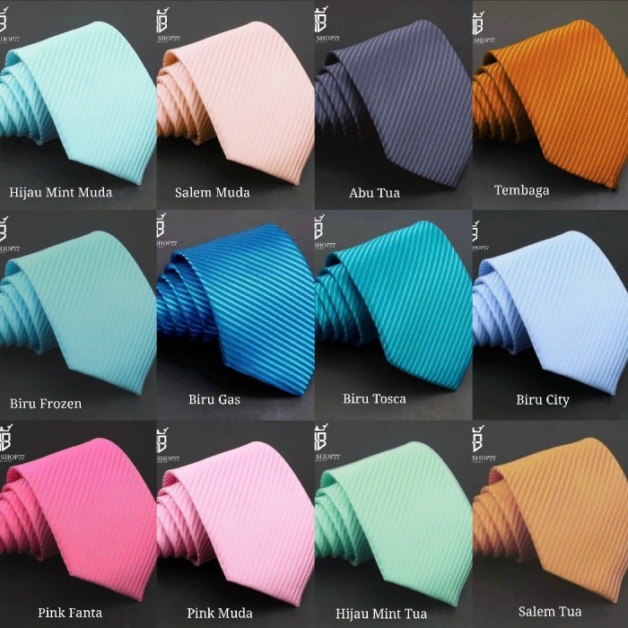 Dasi Pria Dasi Panjang Dasi Motif Salur Gold Tua 3 Inchi 8 Cm