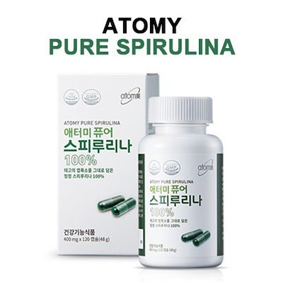 Atomy Pure Spirulina 100% 400mg x 120 kapsul Suplemen Kesehatan |U8itO6FR|