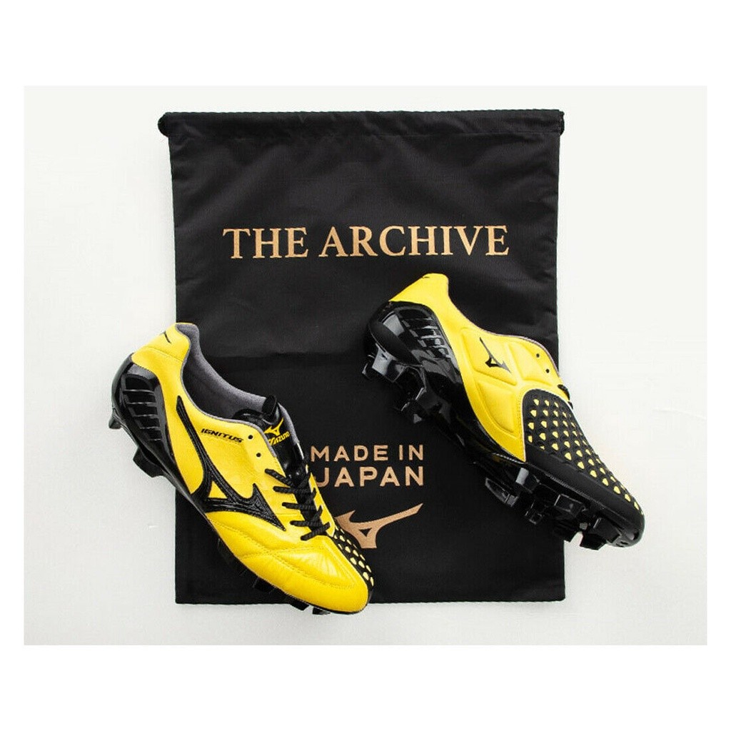 Sepatu Bola Pria Mizuno Wave Ignitus Japan K-Leather Kuning P1GA224409 |d3cVo3LT|