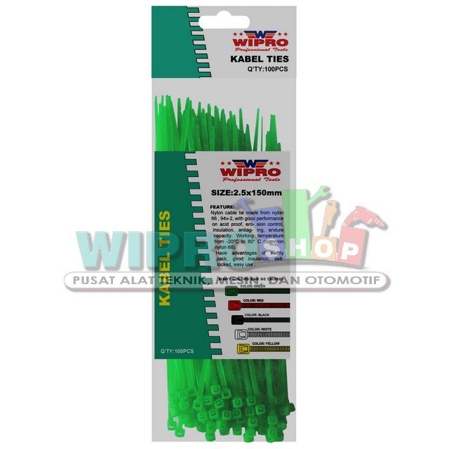

Sale Wipro Kabel Ties (Neon Green) 4.8X300