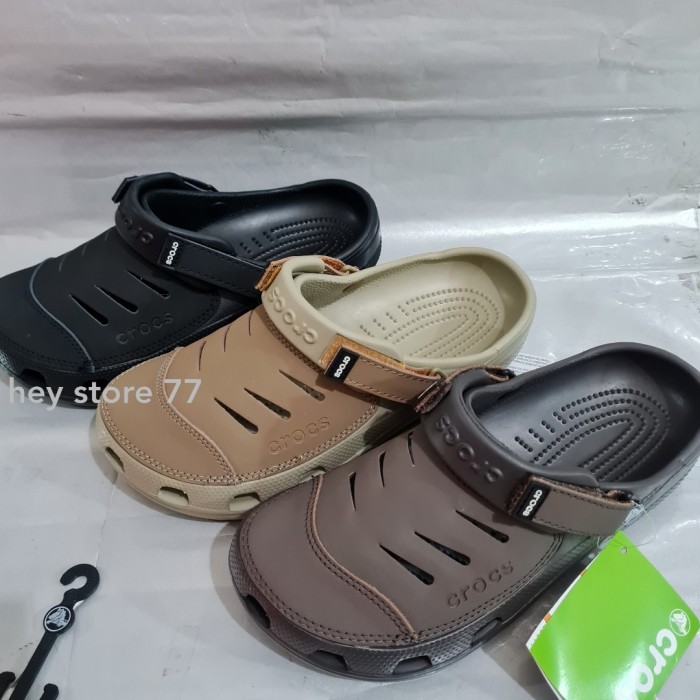 Sandal Crocs Yukon Leather Pria/Sandal Crocs Yukon Leather / Yukon