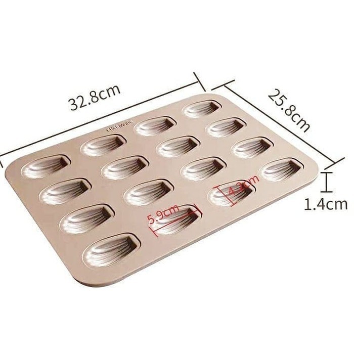 CHEFMADE LOYANG MADELINE 16 SEKAT KECIL WARNA GOLD - WK9743