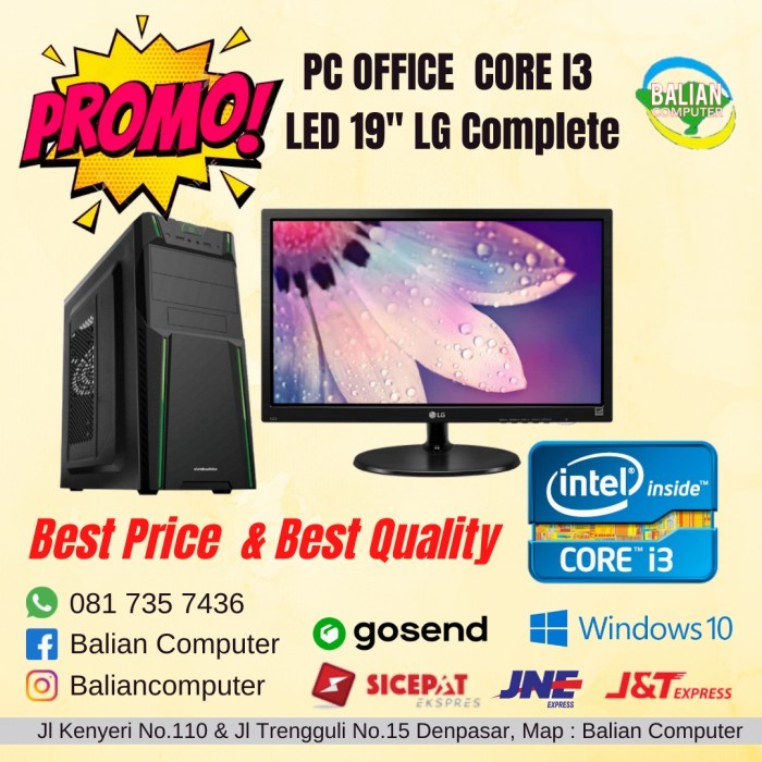 Komputer Rakitan PC Core i3 Lengkap tinggal pakai