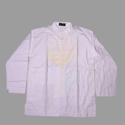Diskon... Seragam Sekolah Baju Putih Koko Muslim - Lengan Panjang