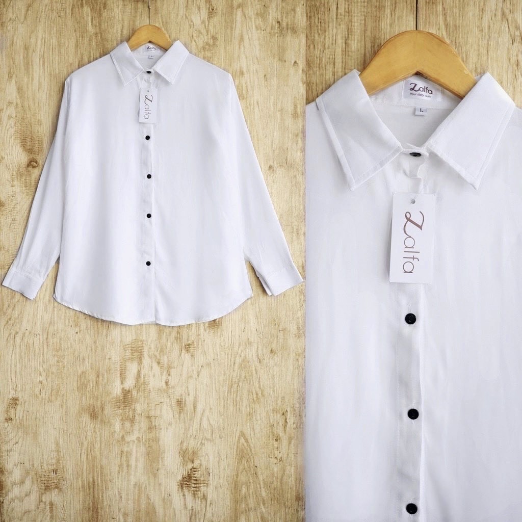 BEST SALE BASIC RAYON KEMEJA by ZALFA OUTFIT / Baju Atasan Wanita muslim blouse kerja kuliah basic