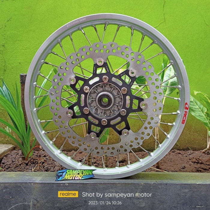 Velg Rcb 17 - 140 Set Tromol Depan + Cakram + Ruji Dtracker 36 Hole Barang Langka