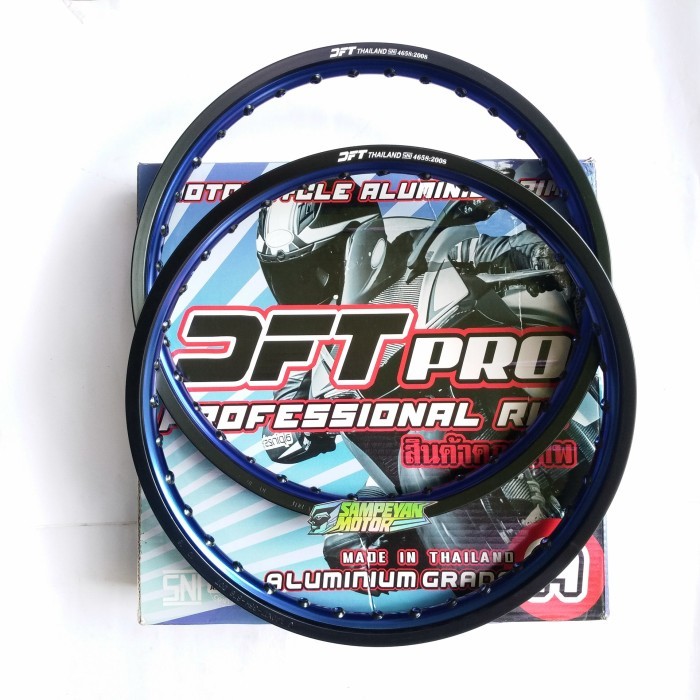 Velg Dft Thailand 2 Tone W Shape Ring 17 140 X 140 Black Blue Barang Langka