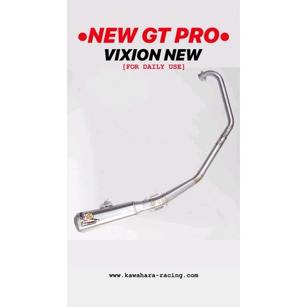 Knalpol Original Kawahara Gt Pro Cbr 150 Cb150R Gsx-R Gsx Vixion Nvl R15 Road Race Drag Kenalpot Sna