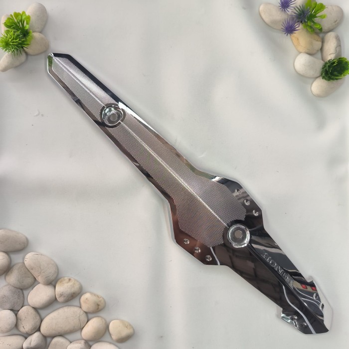 Garnish Knalpot Honda Vario 125 Old Kzr 2013-2014 Chrome Asli Barang Langka