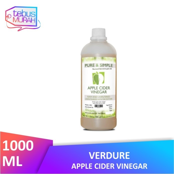 

Verdure Apple Cider Vinegar 1000 ML - 1 LT - Cuka Apel