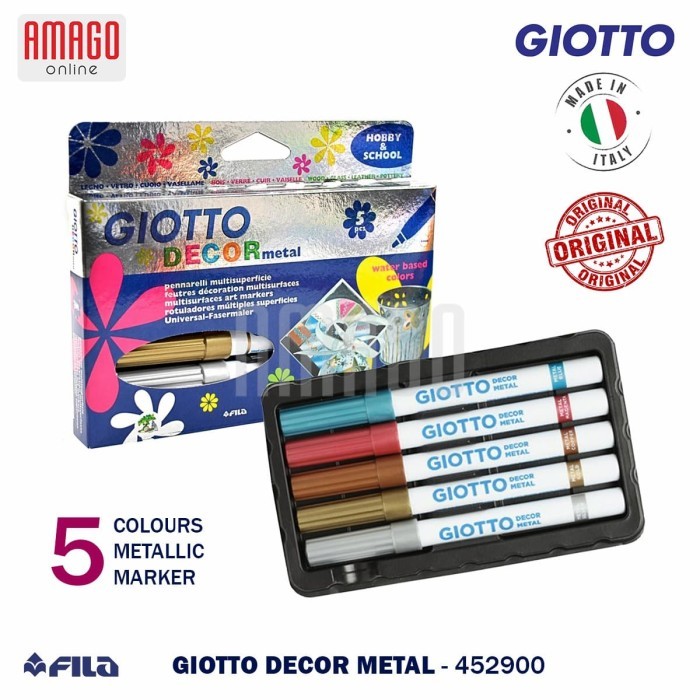 

PROMO! GIOTTO DECOR METAL - FIBER PEN 5 COLORS - 452900