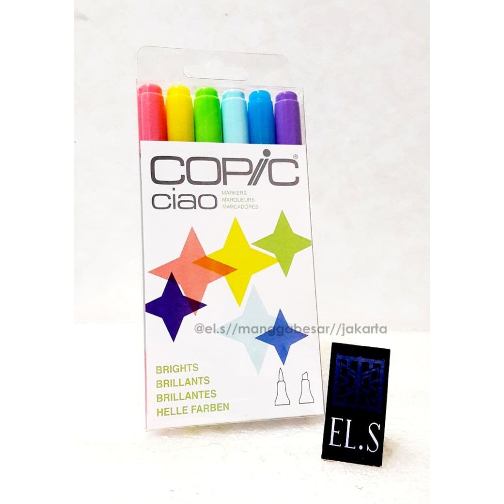 

HOT SALE! Copic Ciao Set 6 warna Bright