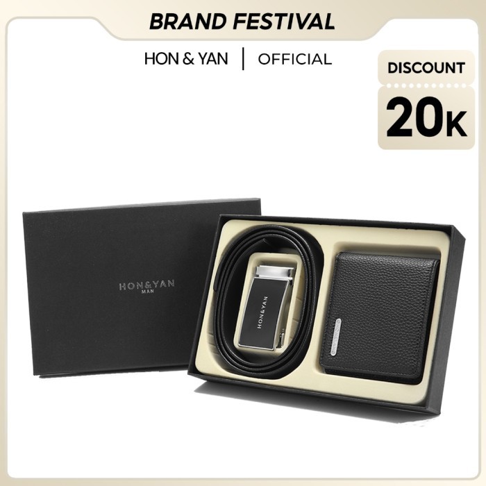 

TERLARIS HONYAN GIFT SET DOMPET PRIA DAN IKAT PINGGANG PRIA BLACK BELT IMPORT KOTAK HADIAH -1 SET