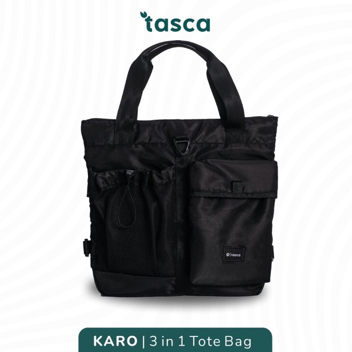

TERLARIS TOTE BAG 3IN1 TAS SELEMPANG RANSEL TOTEBAG TAS JINJING - TASCA KARO HITAM / BLACK MURAH!!!