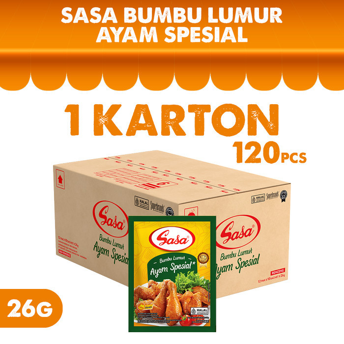 

SASA Bumbu Lumur Ayam Special 26gr - 120 Pcs (1 Karton)