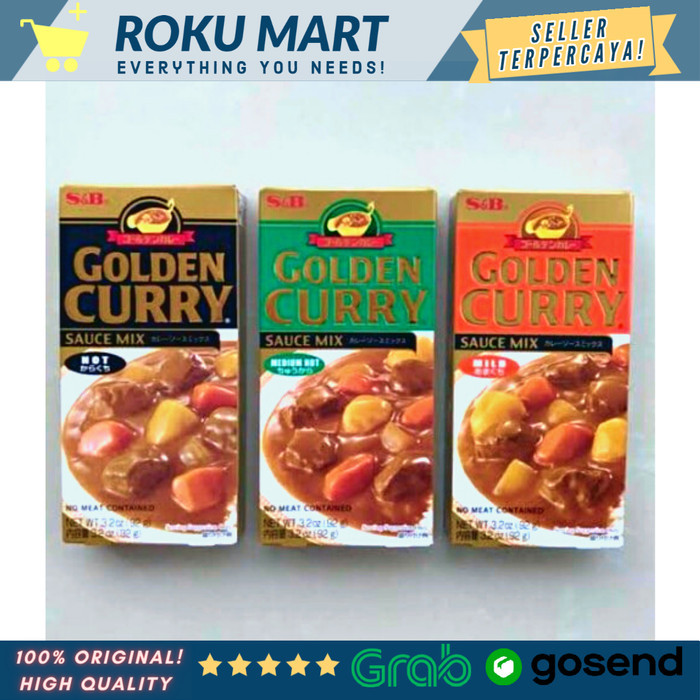 

TERBARU! S&B Japanese Golden Curry Kari Jepang Mix Halal 92 g japanese curry