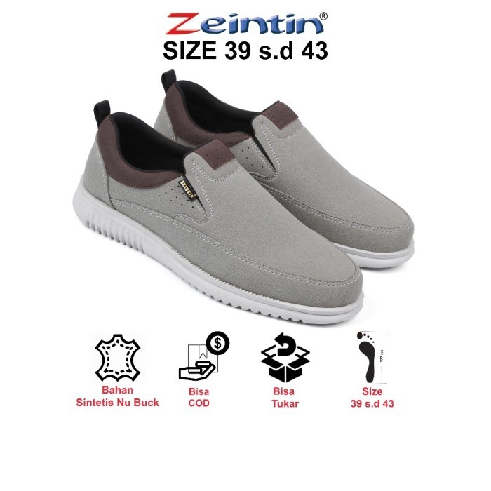 TERLARIS ZEINTIN - SEPATU SNEAKERS PRIA KASUAL SNEAKERS PRIA KULIAH KERJA KULIT SINTETIS ZEINTIN