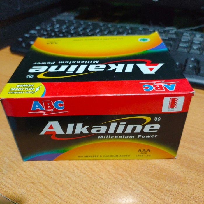 BATERAI ALKALINE ABC (AAA/A3) 1 BOX ISI 24 PAD = 48 BATERAI ORIGINAL