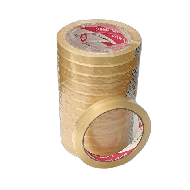 

Barang Terlaris Solasi Selotip Lakban Bening Daimaru 0,5 Inch 12 Mm X 72 Yard Cod
