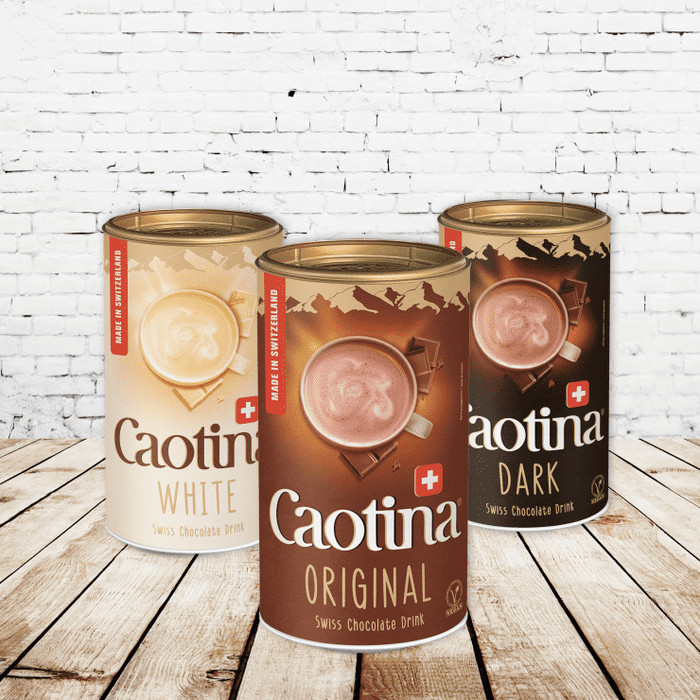 

Caotina Swiss Chocolate Drink Bubuk Minuman Coklat Classic Dark White High Quality