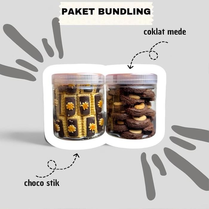 

terbaru !!! [paket 2 toples] choco stik dan coklat mede ready