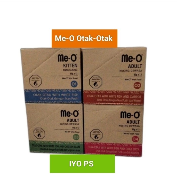 Meo Wetfood Otak-Otak All Varian Makanan Kucing Basah Meo Pouch 1 Dus #Gratisongkir #Sale #Discount