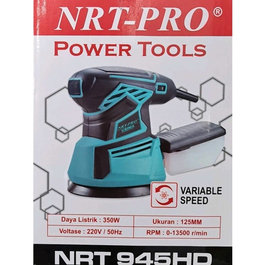 NRT-PRO 945 HD / NRT PRO 925 HD Mesin Amplas Bulat VARIABLE SPEED - Orbital Sander NRT-PRO 925HD /