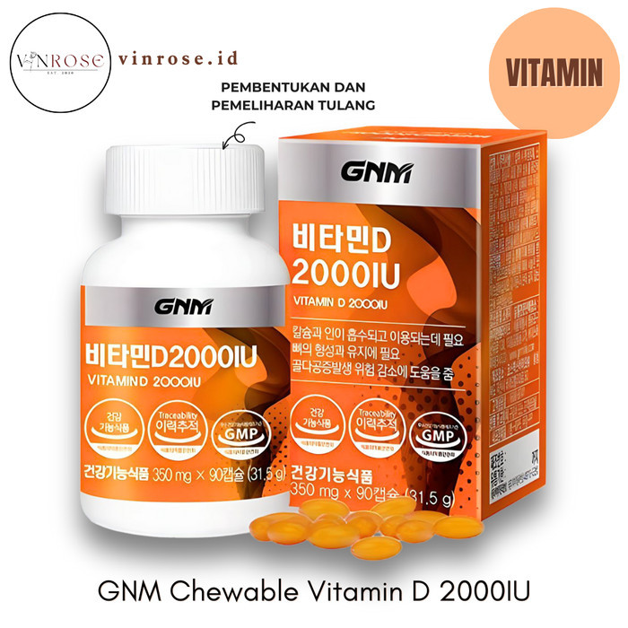 Gnm Chewable Vitamin D 2000Iu (90 Kapsul) Made In Korea/ Multivitamin