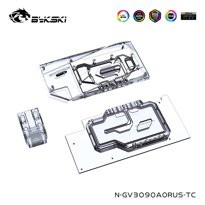 Bykski Video Memory Water Cooling Back Plate  Block For Gigabyte AORUS Geforce RTX 3090/3080 MASTER 
