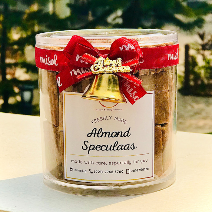 

Almond Speculaas Kue Kering Misol Netto 266 Gr Toples Bulat Terlaris