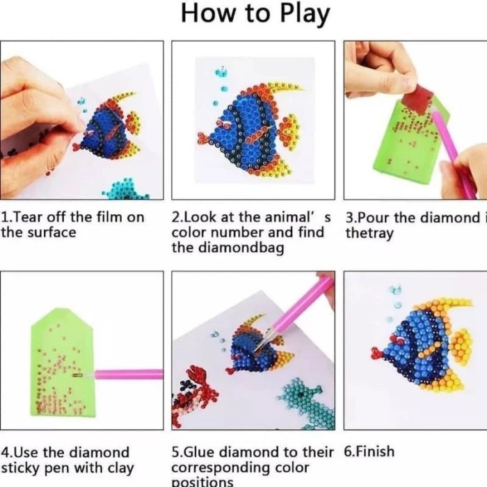 

Mainan Anak Diy Diamond Painting Art Karakter Sanrio Kuromi Lucu Melukis Kristal Per Pcs