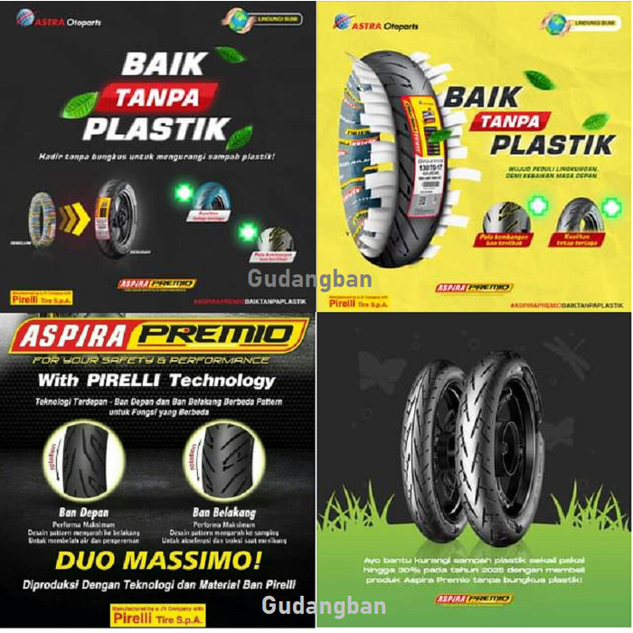 Ban luar 100 / 90 - 17 Rear belakang Aspira Premio Urbano megapro