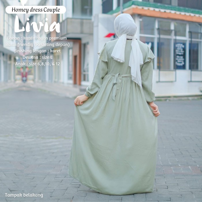 Promo Gamis Ibu Anak Homey Dress Couple Livia Gamis Couple Katun Rayon