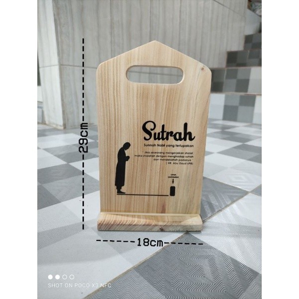 

TERBARU Sutrah / Sutroh / Pembatas Shof Sholat 29x18cm (non finishing)