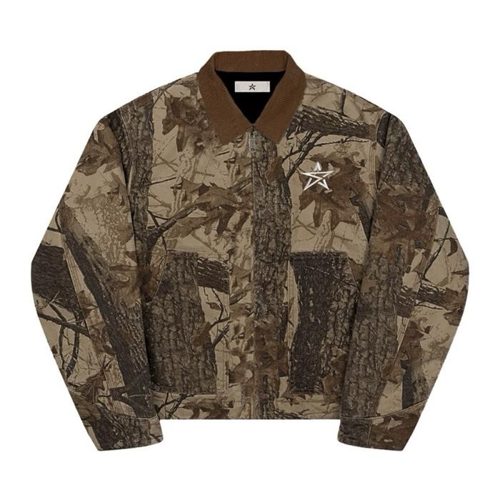 Sai - Cherry Work Jacket Realtree Boxy Bomber Jacket Oak Camo