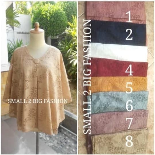 Terbaru Kebaya Brokat Jumbo Putih / Atasan Pesta Brukat Big Size Jumbo Putih Best Seller