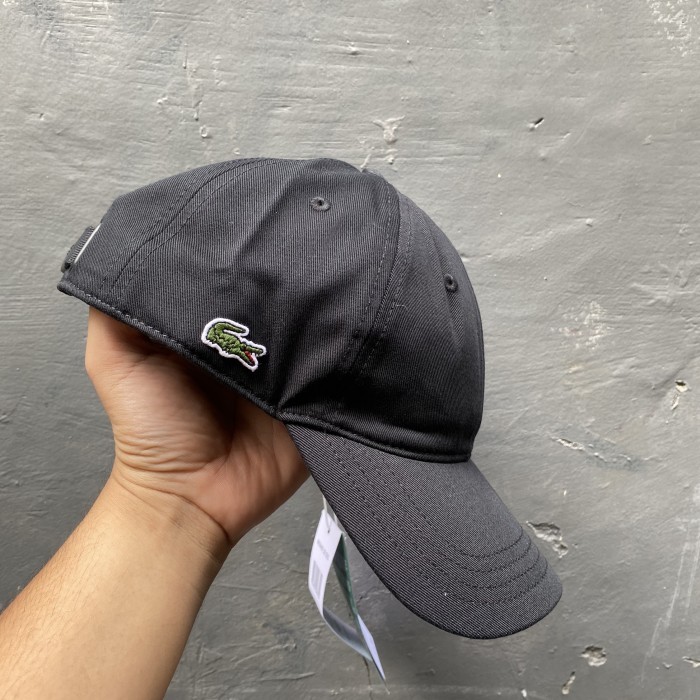 Topi Lacoste Organic Cotton Cap Strap Black Original