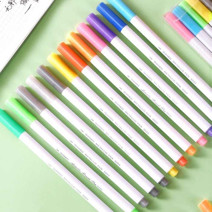 

PROMO! Shands Metallic Pen Series Brush or Marker Set 12pc [CREATIV]