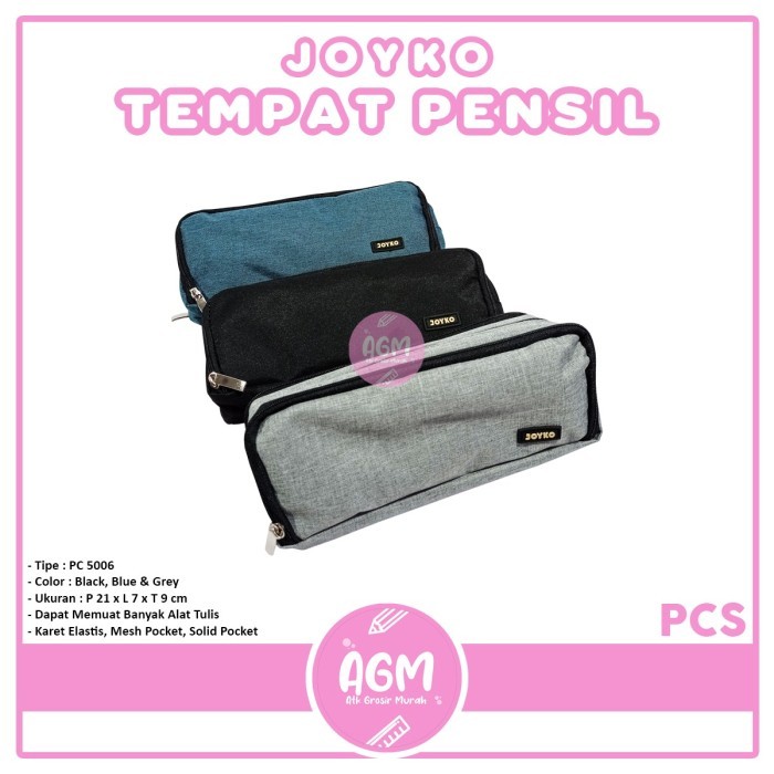 

TERBARU! TEMPAT PENYIMAPAN ALAT TULIS JOYKO PENCIL CASE PC-5006[ PCS ]
