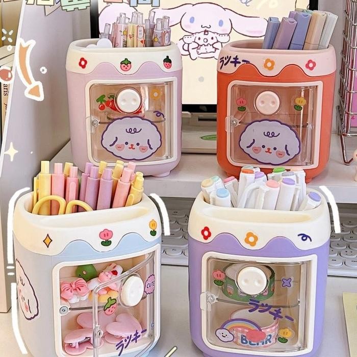 

HOT SALE! Stiker gratisKotak Tempat Penyimpanan Alat Tulis Organizer Meja Laci 2 Tingkat Serbaguna