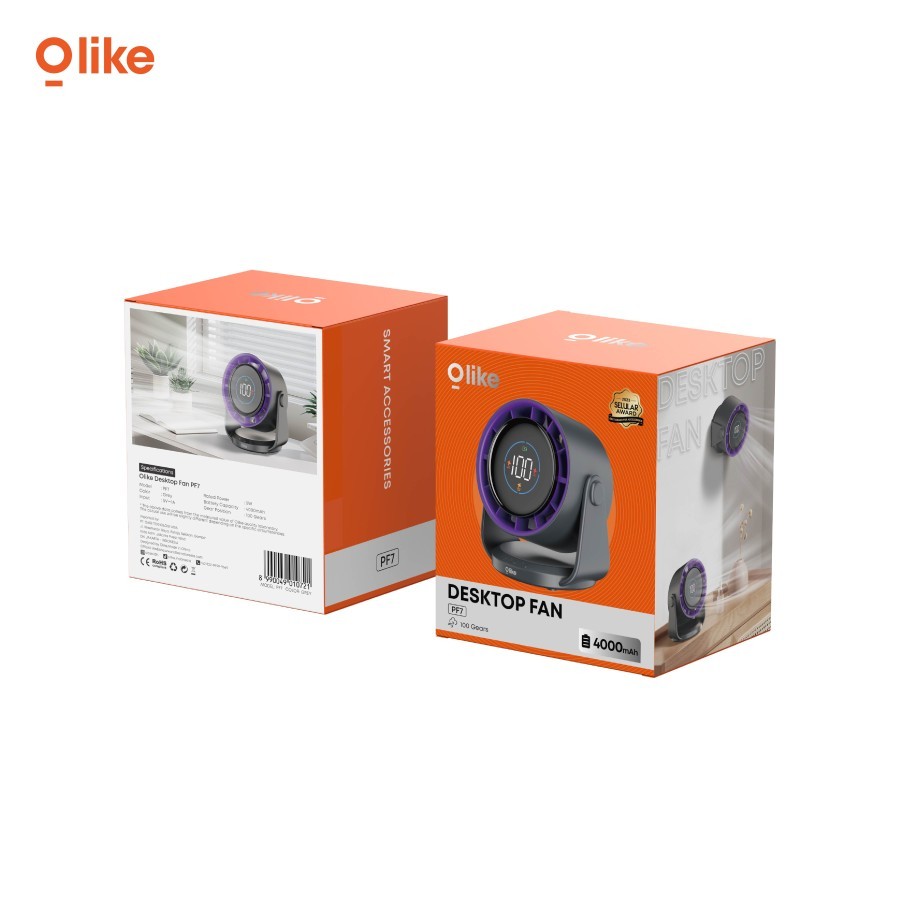 OLIKE DESKTOP FAN PF7 KIPAS MEJA PORTBABLE FAN 100 GEARS