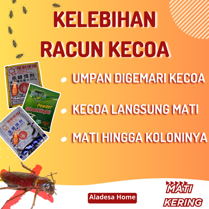 PEMBASMI KECOA SERBUK RACUN KECOA AMPUH HINGGA KE KOLONI ATAU RATU
