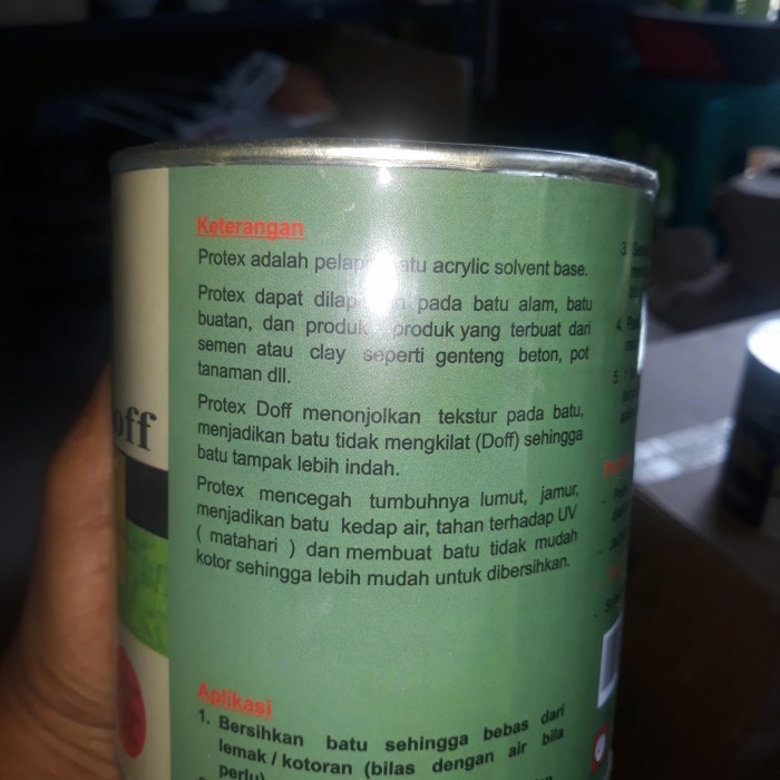 Coating batu alam Protex one clear doff