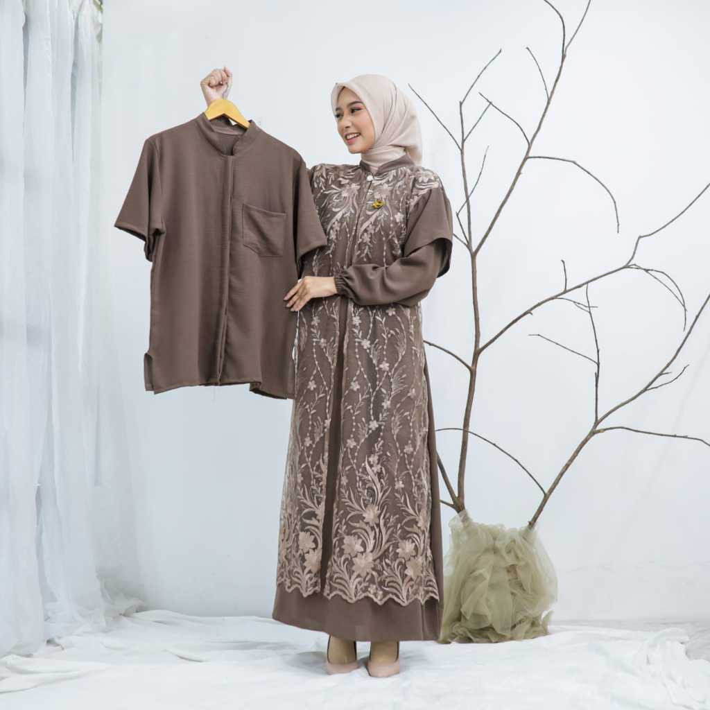 Coupel S M L Xl Xxl Syari Sarinbit Pria Wanita Kondangan Cople Sarimbit Couople Couple Baju Keluarga