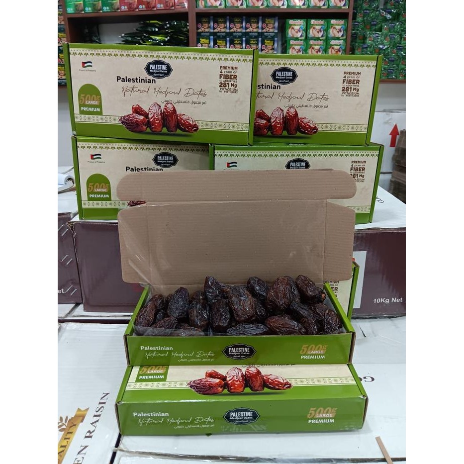 

Kurma Medjool 1KG Palestin Premium Jumbo Kemasan Kardus