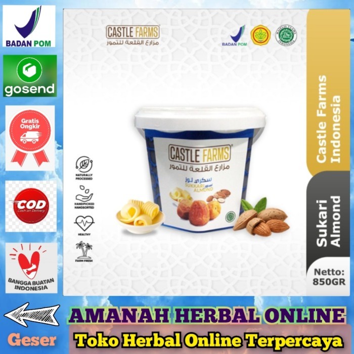 

Kurma Sukari Mixed Almond & Unsalted Butter Castle Farms, Fresh Stok