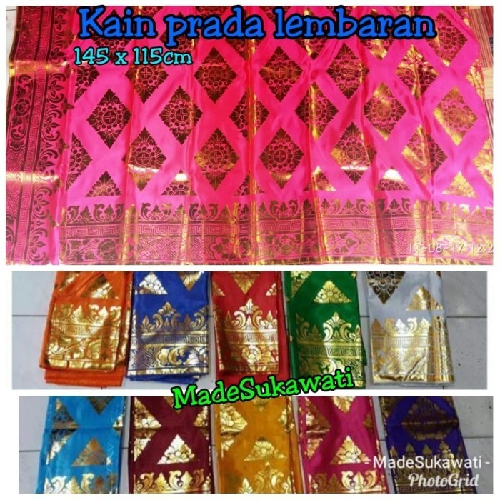 "'''] Kain Kamen prada emas bali lembaran motif wajik busana pakaian tari