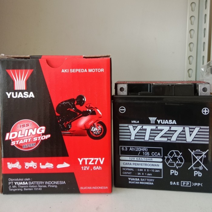 Aki Original Yuasa Ytz7V Untuk Yamaha Nmax, Aerox 155 Aki Kering