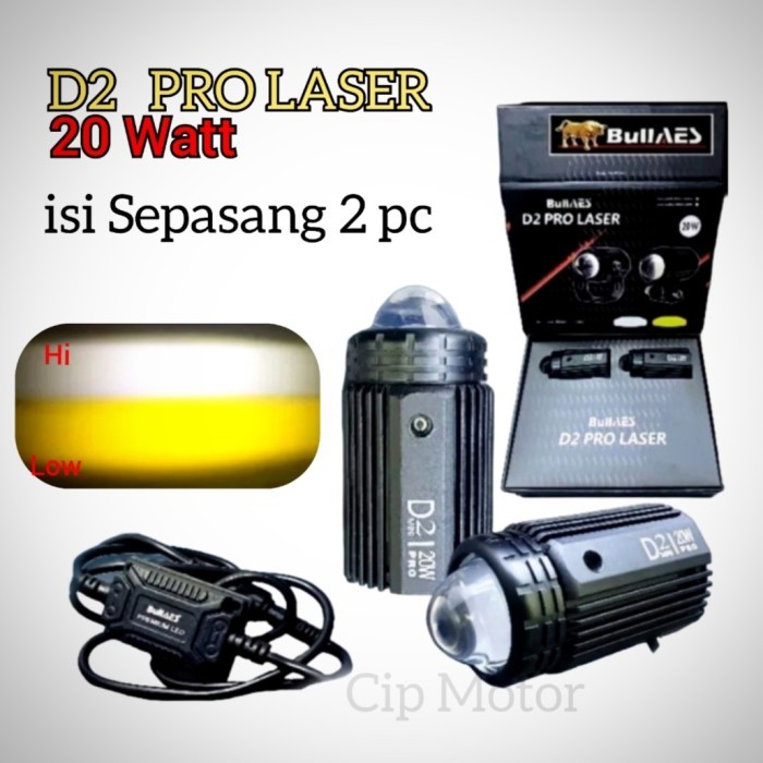 Lampu Tembak D2 Laser Bullaes 20Watt Premium