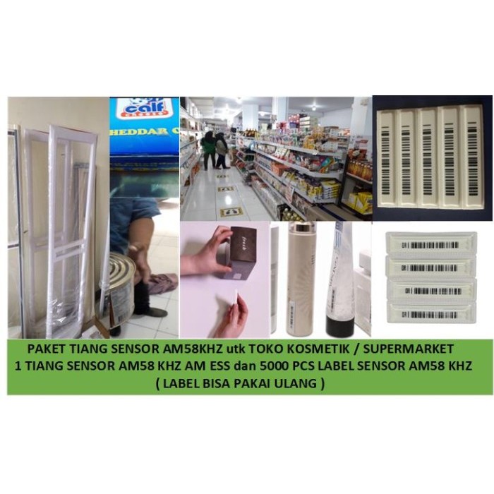 Paket SENSOR ALARM AM58KHZ utk Proteksi Toko Kosmetik Toko Baju